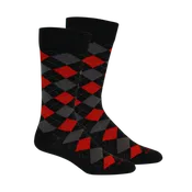 Argyle Black/Red Socks