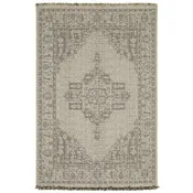Beige Black Tan Grey Charcoal Casual Traditional  Area Rug