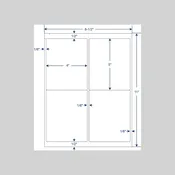 4 up labels, Sheet