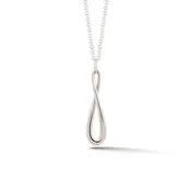 14k White Gold Infinity Pendant