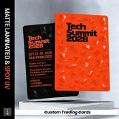 Custom Trading Cards with Spot UV and Silk Lamination