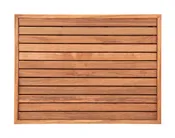 27" x 20" Teak Bath or Shower Mat with Narrow Edge Framing
