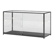 6′ BLACK EXTRA VISION SHOW CASE W/LED SPOTLIGHTS
