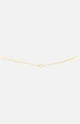 5 Diamond Orbit Bezel Choker Necklace