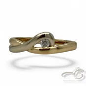 14K two tone fashion ring
