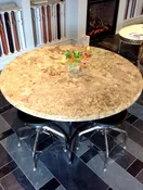 Shop: Golden Oyster Marble on Antique Moroccan Base — Adamo Stone Design