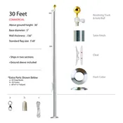30 Foot Commercial Flagpole