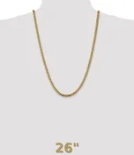 14K Yellow Gold Solid Miami Cuban Link Chain - 5mm - Available in Multiple Lengths