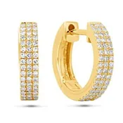 3 Row Huggie Hoop Earrings — Stucchi Jewelers
