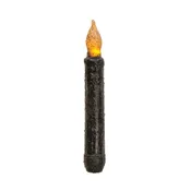 Black Timer Taper Candle 6"
