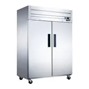 D55AF Commercial 2-Door Top Mount Freezer in Stainless Steel