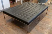 Custom Florence Knoll Style Leather Bench