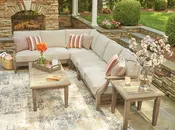 Clare View 3 Piece L-Shape Eucalyptus Wood Sectional Patio Furniture Set