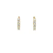 14K 0.88ctw Diamond Huggie Hoop Earrings
