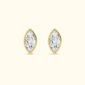 2.00 CTW Bezel-Set Marquise Lab-Grown Diamond Stud Earrings