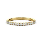 Amore Yellow Gold Diamond Three-Quarter Band
