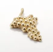 14kt gold Grape Cluster Tie Tack Lapel Pin