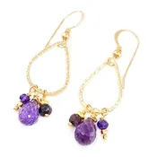 14k Gold Filled & Amethyst Earrings