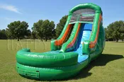 16 Foot Green Magic Commercial Inflatable Water Slide - WS8217
