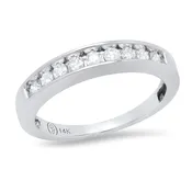 14K White Gold Chanel Band