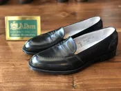 681 Full Strap Penny Loafer Black Calfskin — Ealdwine Raleigh
