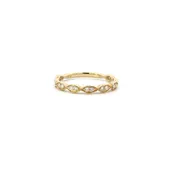 14 Karat Yellow Gold marquise shaped stackable ring.