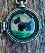 Hand Made, One of a Kind Jewelry - Intaglio Scotty Dog Necklace