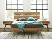 Azara Platform Bed - Carmelized