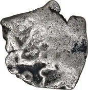 BOLIVIA, Potosi, cob 1/2 real, Louis I, 1725, rare.