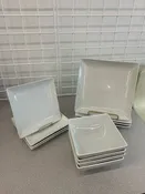 12PC SQUARE DISH SET SRV FOR 4.