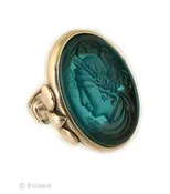 Zircon Cameo Statement Ring