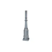 10' Tall x 4.0" Base OD x 3.0" Top OD x 0.125" Thick, Round Tapered Aluminum, Decorative Abingdon Style Anchor Base Light Pole
