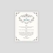 Dinner Menu (Blue / Brown)