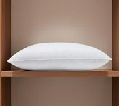100% Cotton Lux Sateen Down Alternative Medium Hypoallergenic Queen Size Bed Pillow
