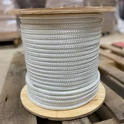 1/2" White Double Braid Nylon Rope - 600' Spool