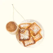 Beignets and Coffee Ornament