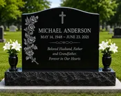Serenity Black Granite Upright Memorial