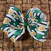 Avocado Large Hair Bow