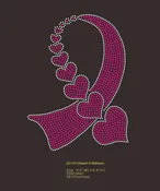 ✨💖Cancer Support Designs  ✨💖 CANCER RIBBON WITH HEARTS