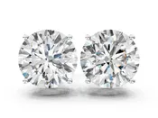 10K White Gold 0.55 Carat F-G VS-SI Round Diamond Stud Earrings