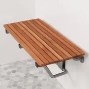 36" Wide Teak ADA Folding Wall Mount Shower Seat