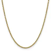2.5MM Rope Chain Necklace in 14K Yellow Gold, 24" Length