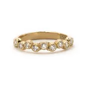 Bezel Set Diamond Stackable Band