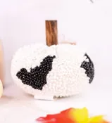 Bat Beaded Pumpkin