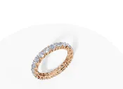 14KT NATURAL Diamond Round 0.10Carat  G/H color SI clarity Plate Prong US-8 product size Band