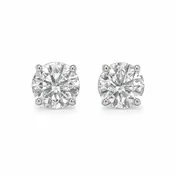 Cushion Diamond Stud Earrings White Gold