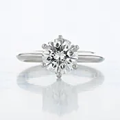 1.30 ct Round Shape Earth Mined Diamond Solitaire Platinum Engagement Ring (2006854)