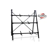 3 Tier Keyboard Stand by Griffin|Triple A-Frame Standing Synthesizer Mixer Holder with Adjustable Height|Pro Audio Stage Performance / Recording Studio Hardware for Music Schools, DJs, Bands, Churches