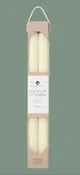 12" Cream Taper Candles - 2pk