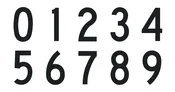 APB09B Numbers, School Bus, Lettering, Bus Numbers